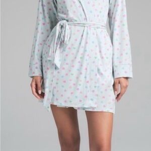 SKIMS Pastel candy hearts wrap robe size XL